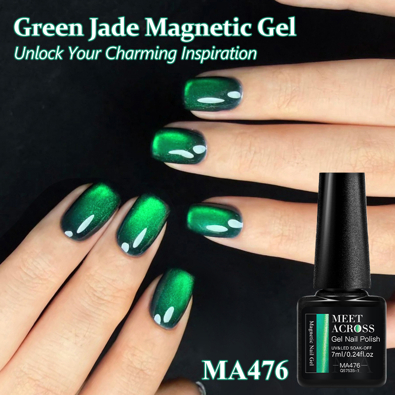 Nail Art Emerald Green - 7ml Zümrüt Yeşili Kedi Gözü Manyetik