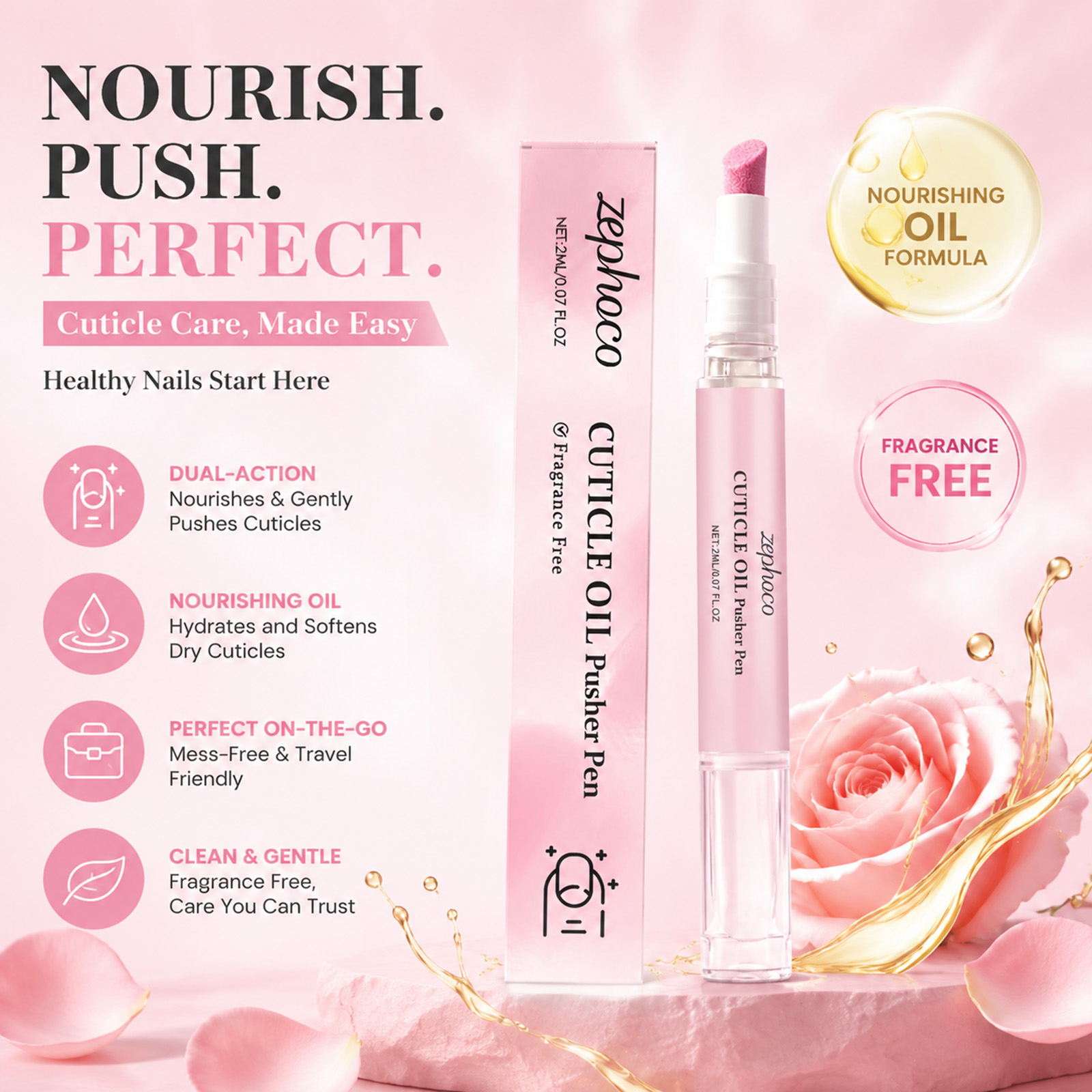 Cuticle Oil Pen - Tırnak Eti Yağı Sürücü Kalemi Kokusuz