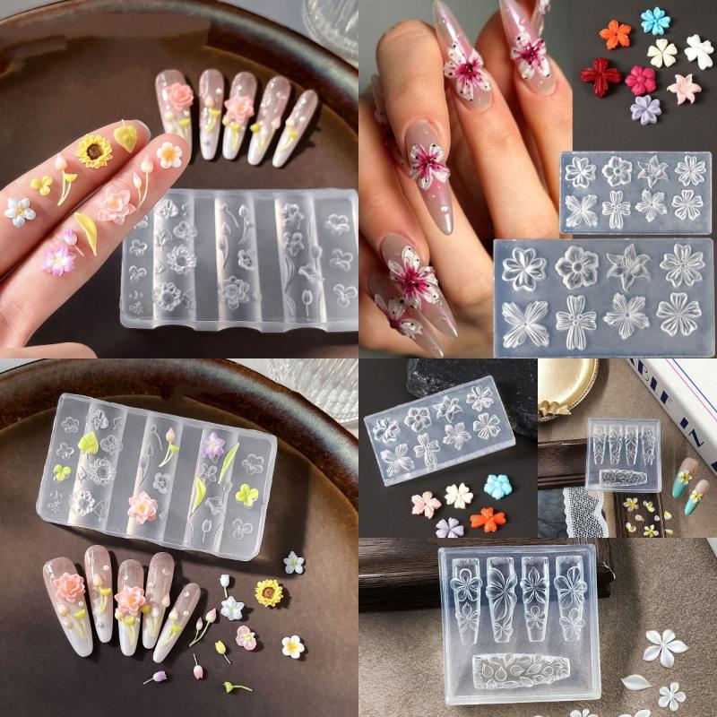 Nail Stamping Plate - Yeni Çiçek Tırnak Sanatı Kalıbı 3D