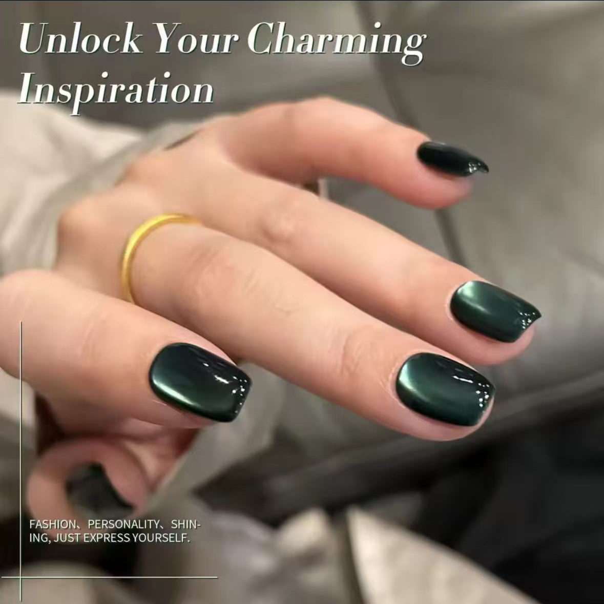 Nail Art Emerald Green - MIANEL Yeşil Kedi Gözü Tırnak Jeli,