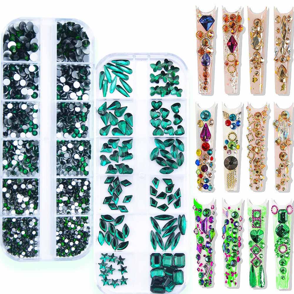 2 kutu Zümrüt Yeşili Tırnak Rh - Nail Art Emerald Green incelemesi ve fiyatı