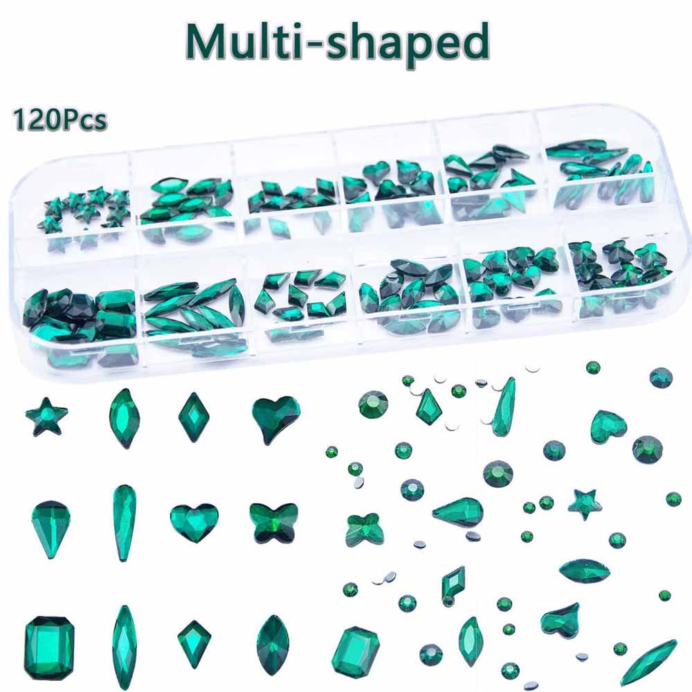2 kutu Zümrüt Yeşili Tırnak Rh - Nail Art Emerald Green incelemesi ve fiyatı