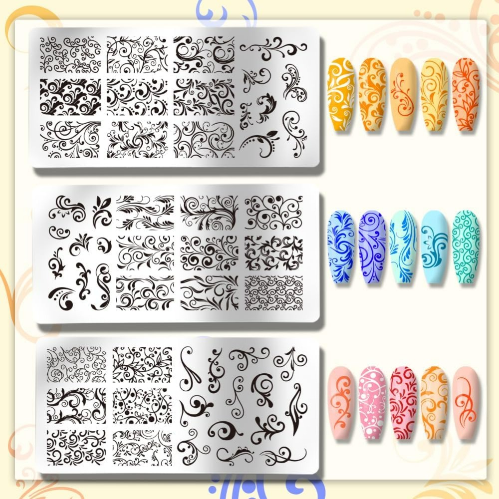 3 adet Girdap Desen Nail Art Ş - Nail Stamping Plate incelemesi ve fiyatı