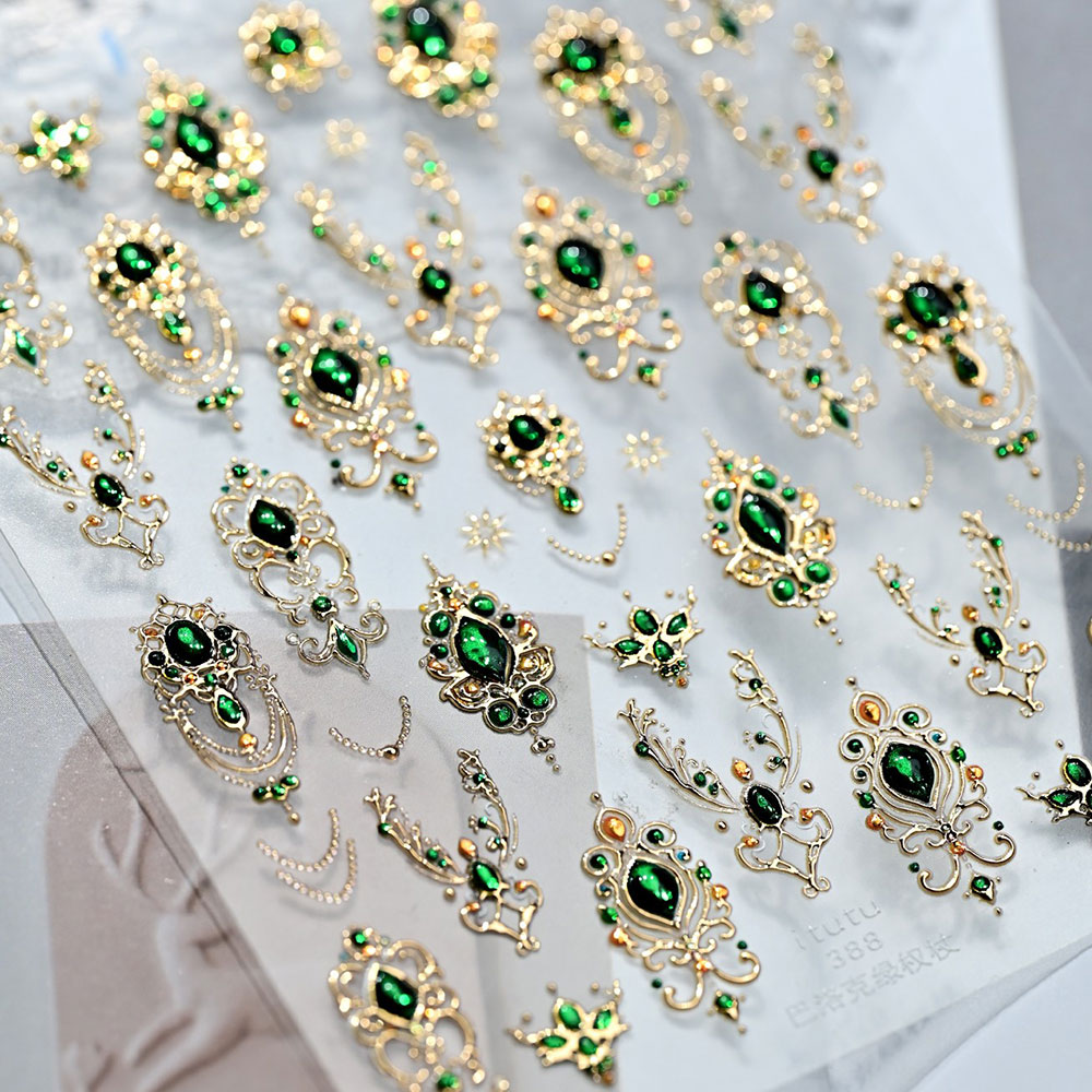5D Kabartmalı Zümrüt Taşlı Tır - Nail Art Emerald Green incelemesi ve fiyatı