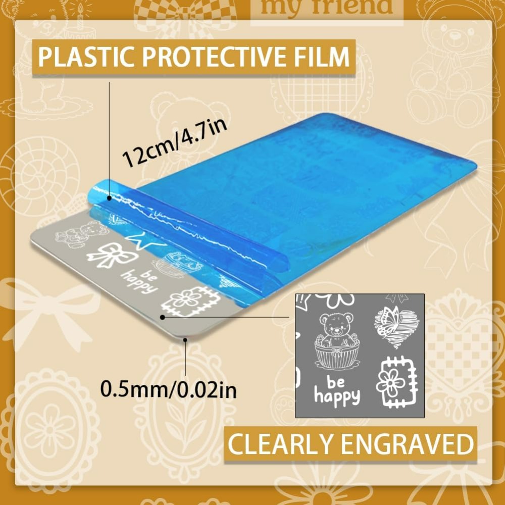 3 adet Sevimli Ayı Tırnak Damg - Nail Stamping Plate incelemesi ve fiyatı