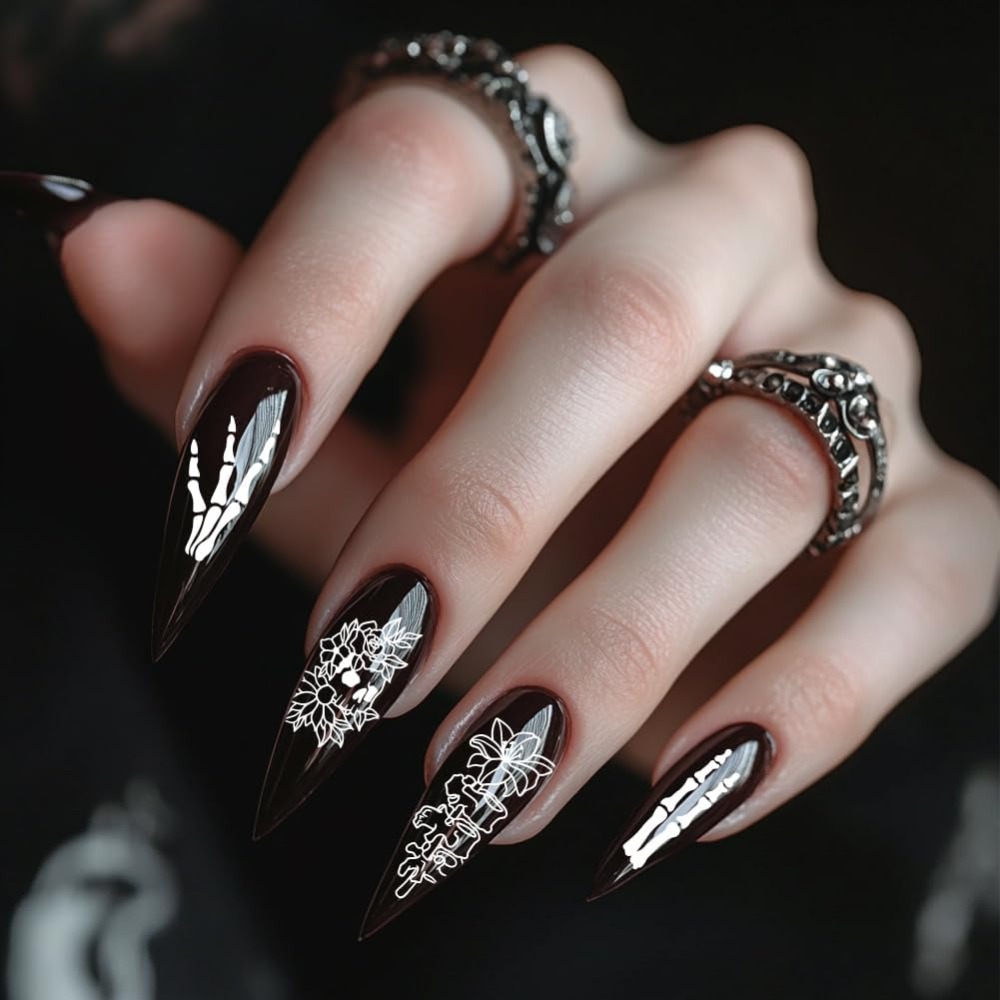 3 adet Gotik Kafatası Tırnak S - Nail Stamping Plate incelemesi ve fiyatı