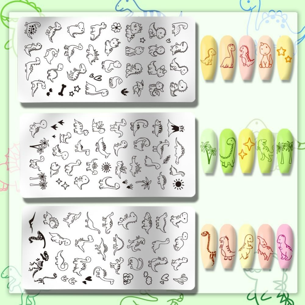 3 adet Dinozor Tırnak Damgalam - Nail Stamping Plate incelemesi ve fiyatı